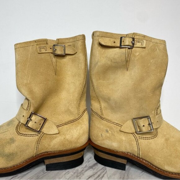 Red Wing Tan Suede Engineer Boot 10 - Picture 9 of 16